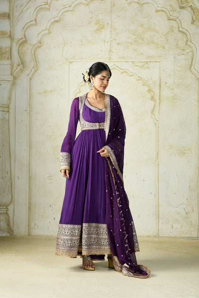 Gopi Vaid Afsa Anarkali Set indian designer wear online shopping melange singapore 