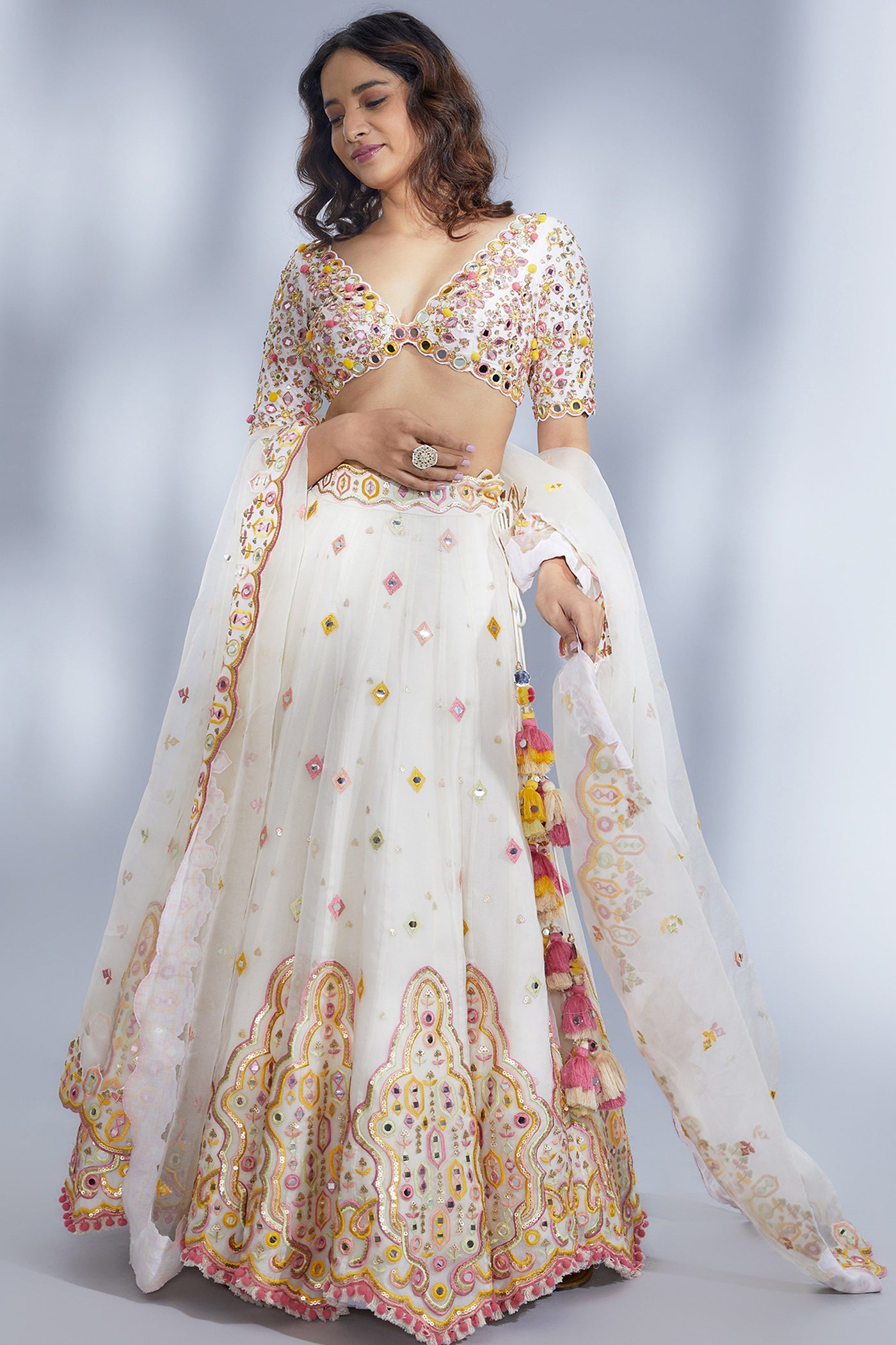 Gopi Vaid Nur Lehenga Set indian designer wear online shopping melange singapore