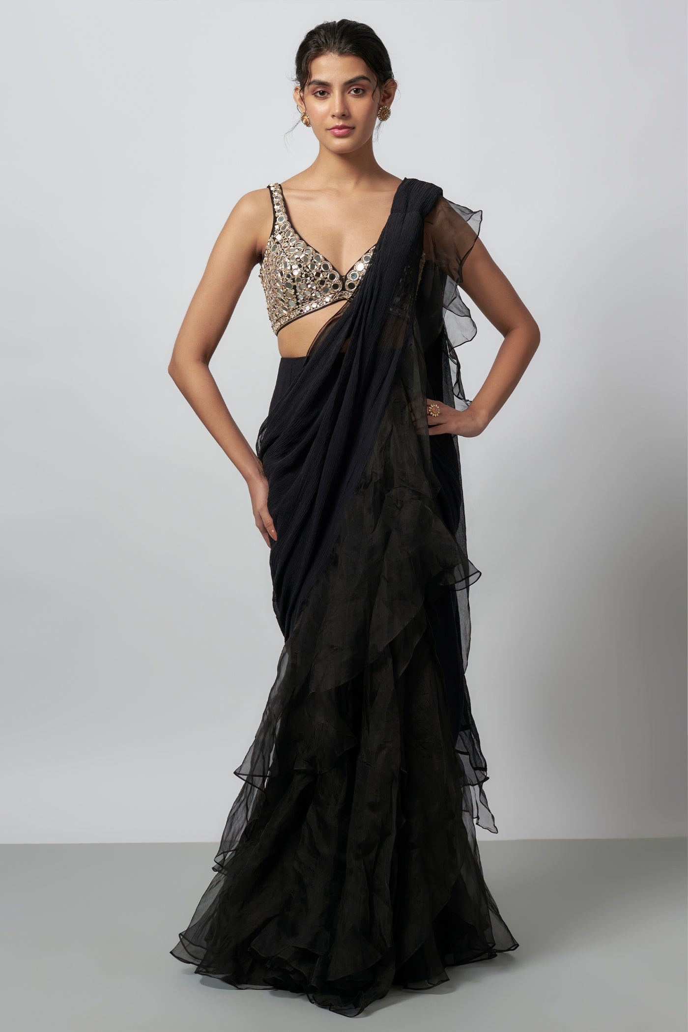 Gopi Vaid Oorja Saree Set indian designer wear online shopping melange singapore