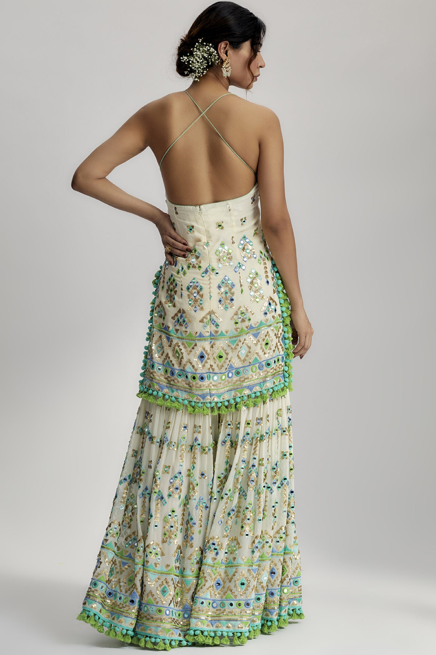 Gopi Vaid Pritika Sharara Set indian designer wear online shopping melange singapore