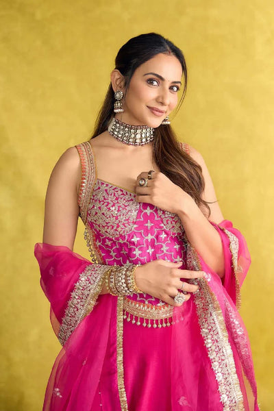 Gopi Vaid Rakulpreet in Mariyam Lehenga Set indian designer wear online shopping melange singapore 