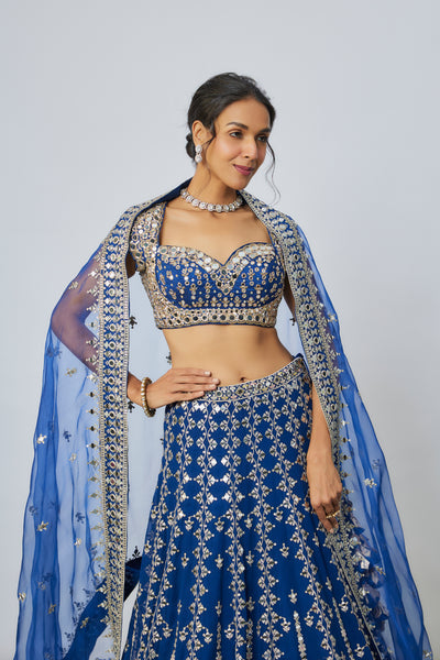 Gopi Vaid Rudrani Lehenga Set indian designer wear online shopping melange singapore