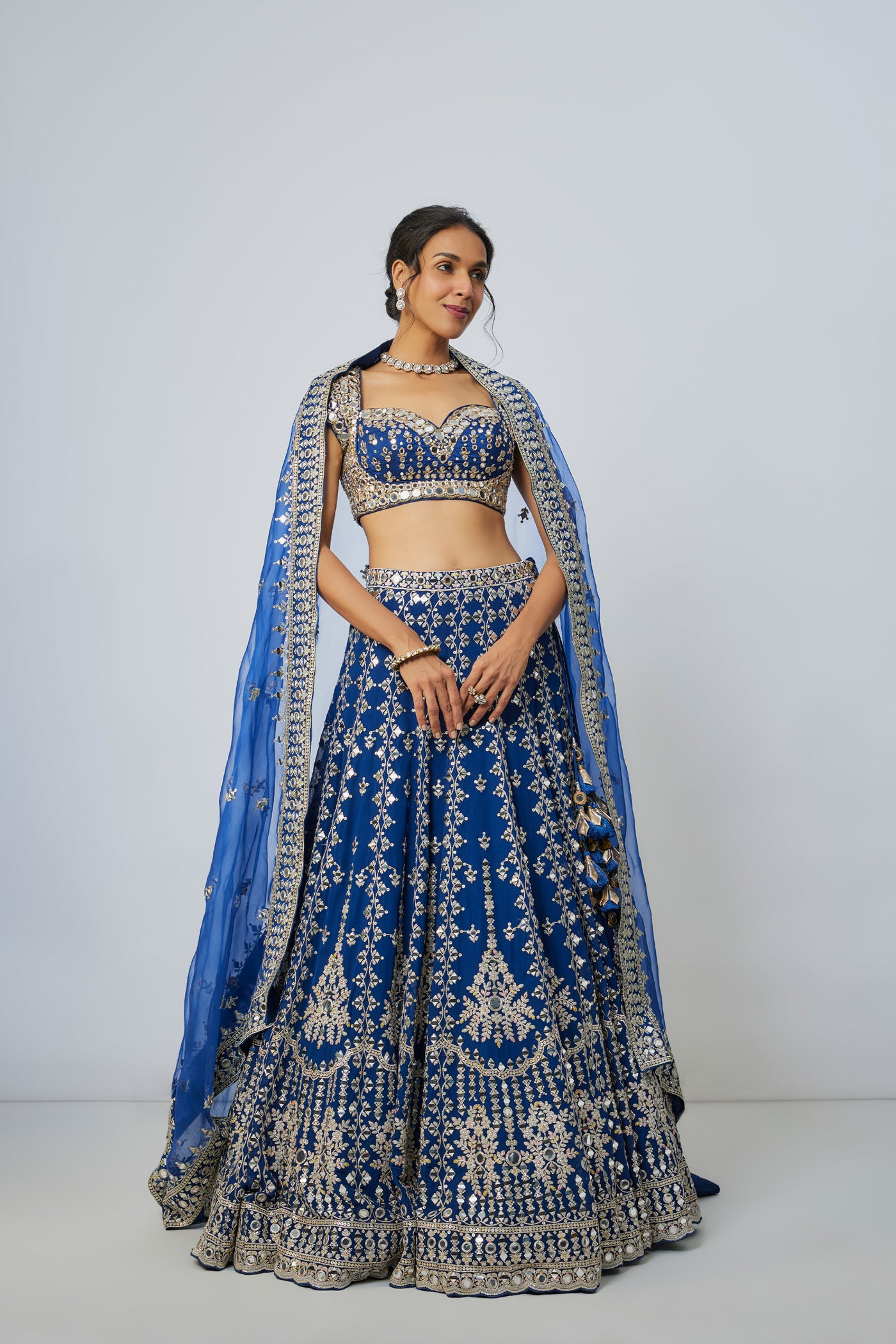 Gopi Vaid Rudrani Lehenga Set indian designer wear online shopping melange singapore
