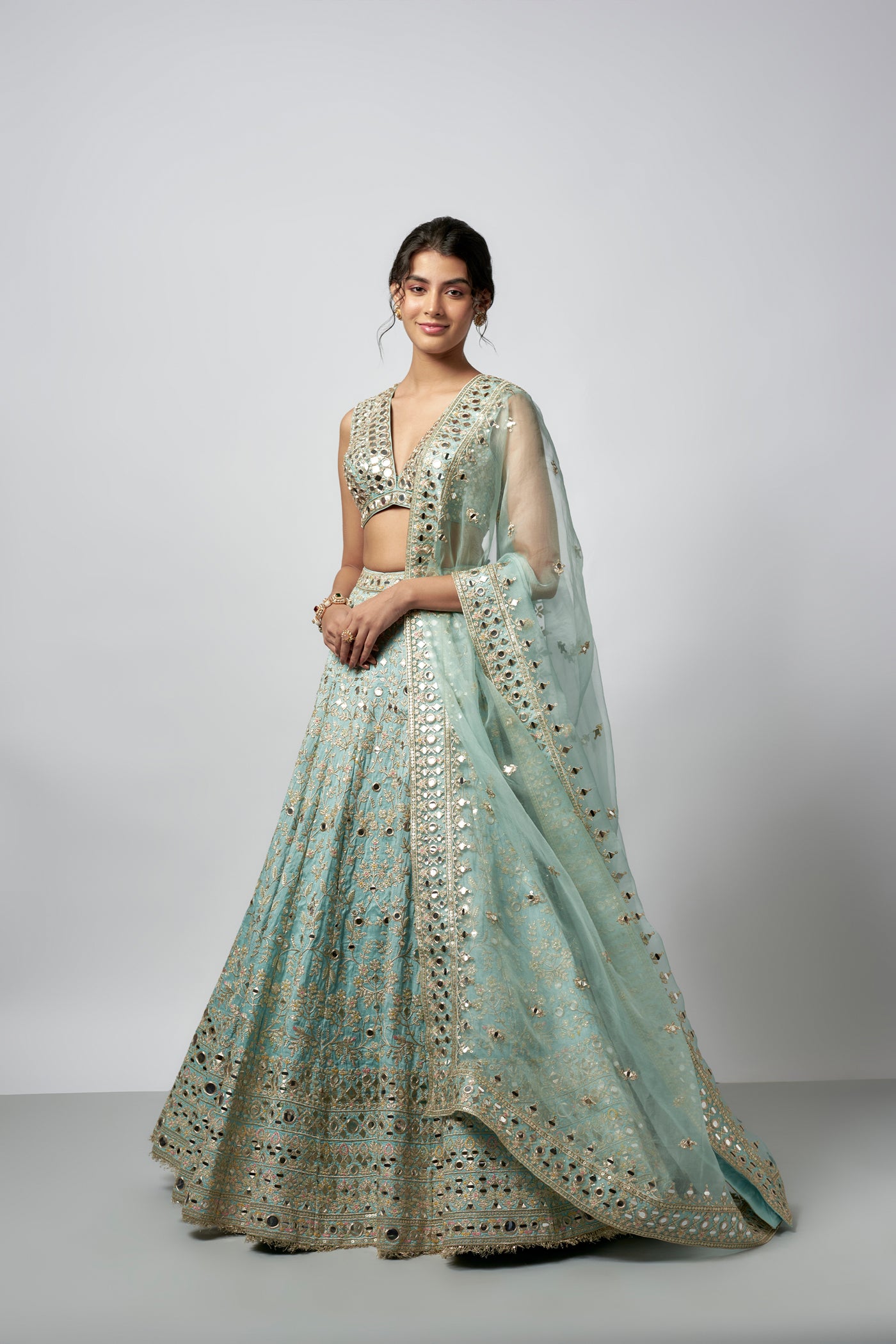 Gopi Vaid Sama Lehenga set indian designer wear online shopping melange singapore