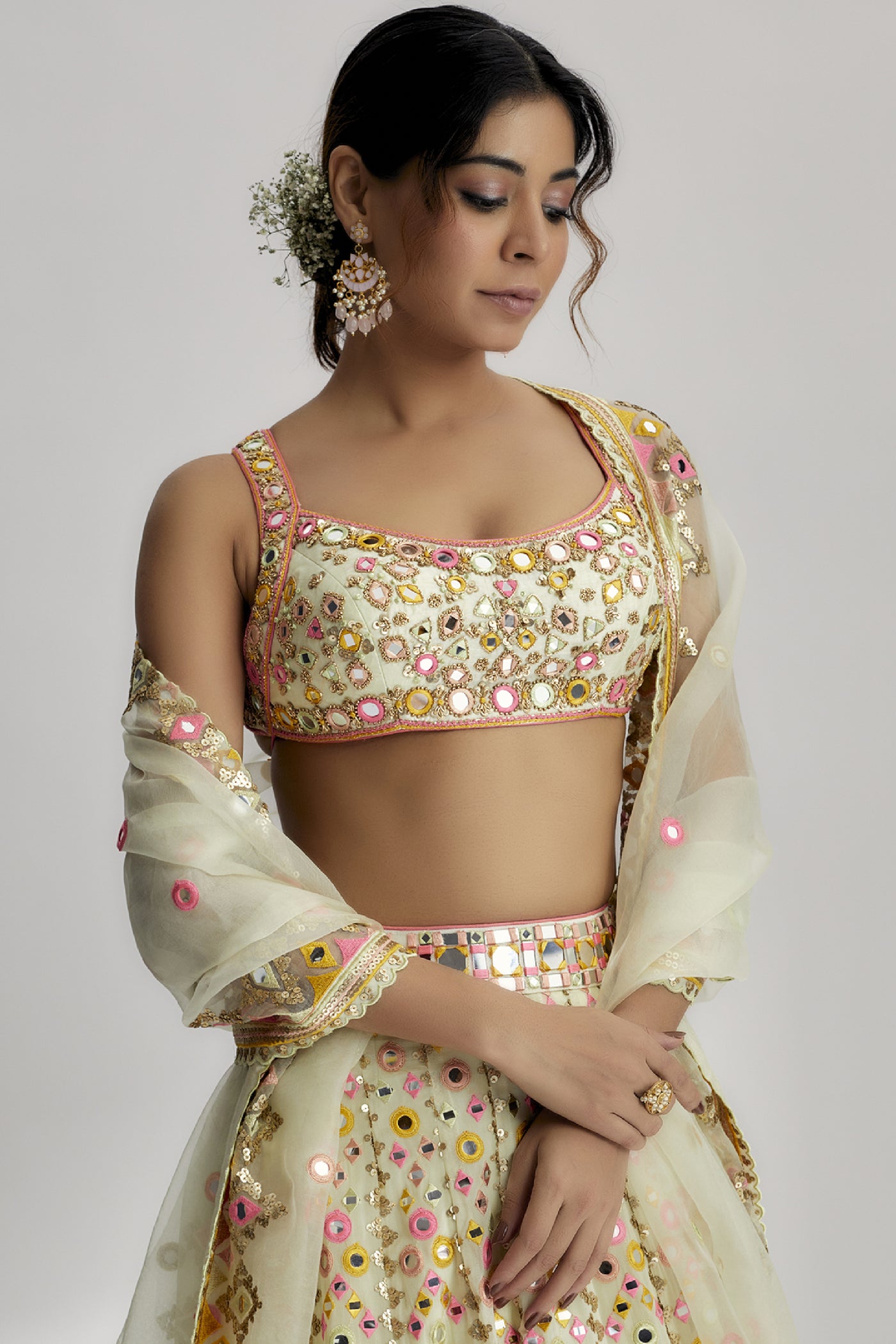 Gopi Vaid Shaira Lehenga Set Indian designer wear online shopping melange singapore