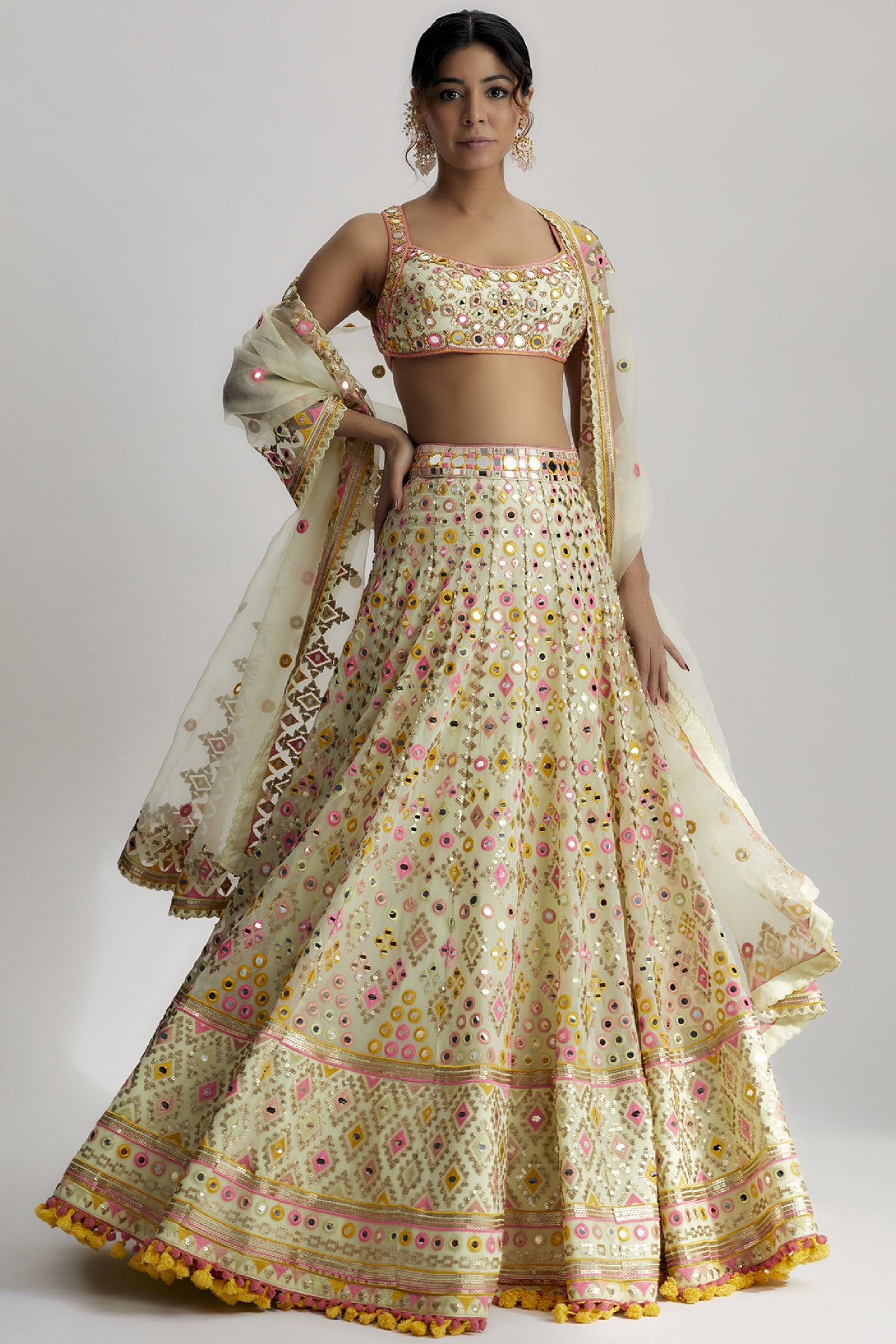 Gopi Vaid Shaira Lehenga Set Indian designer wear online shopping melange singapore 