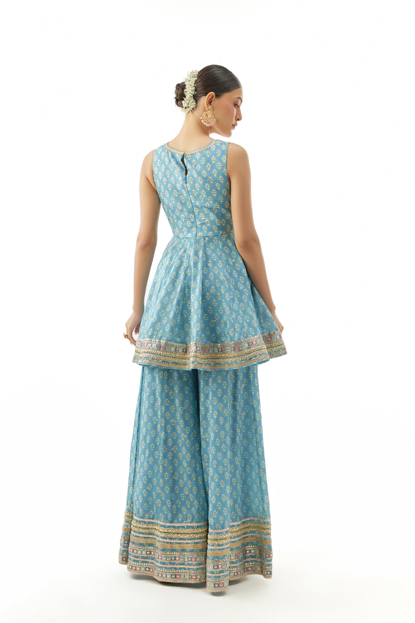 Gopi Vaid Simoni Peplum Set Indian designer wear online shopping melange singapore
