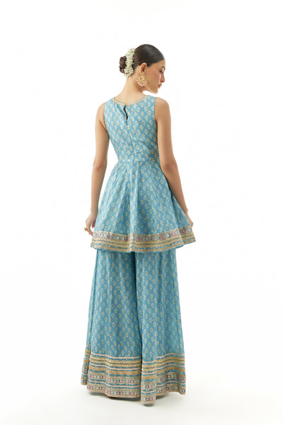 Gopi Vaid Simoni Peplum Set Indian designer wear online shopping melange singapore