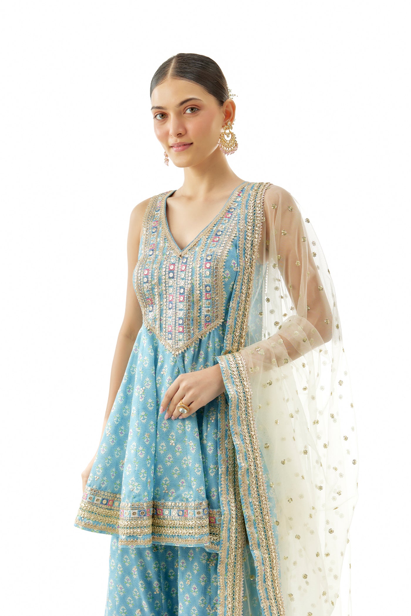 Gopi Vaid Simoni Peplum Set Indian designer wear online shopping melange singapore