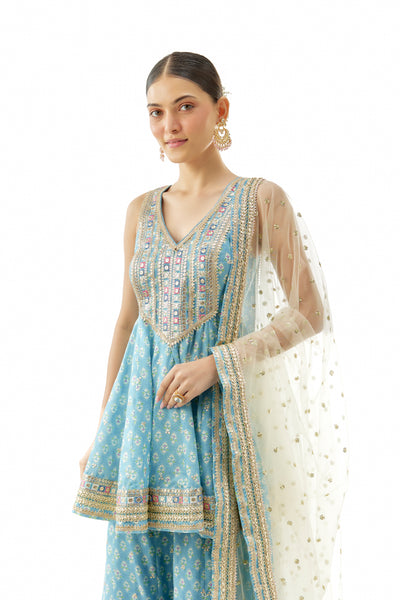 Gopi Vaid Simoni Peplum Set Indian designer wear online shopping melange singapore