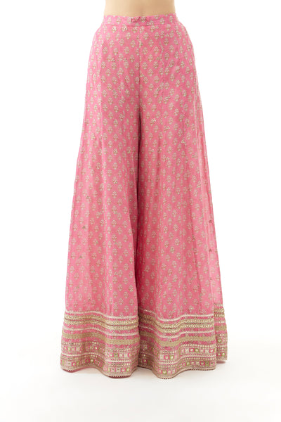 Gopi Vaid Simoni Peplum Set Pink Indian designer wear online shopping melange singapore