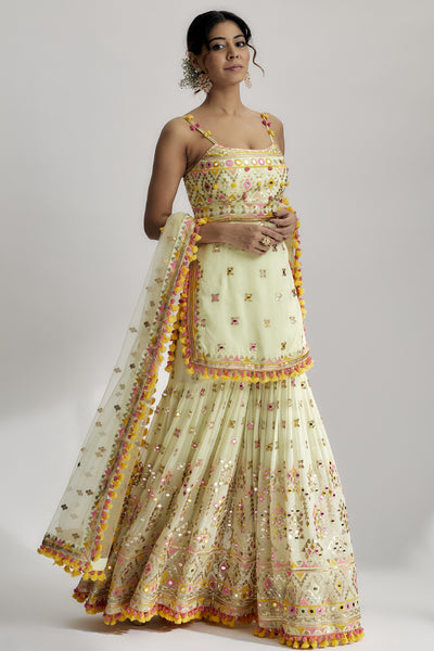 Gopi Vaid Sonia Strappy Sharara Set Indian designer wear online shopping melange singapore 