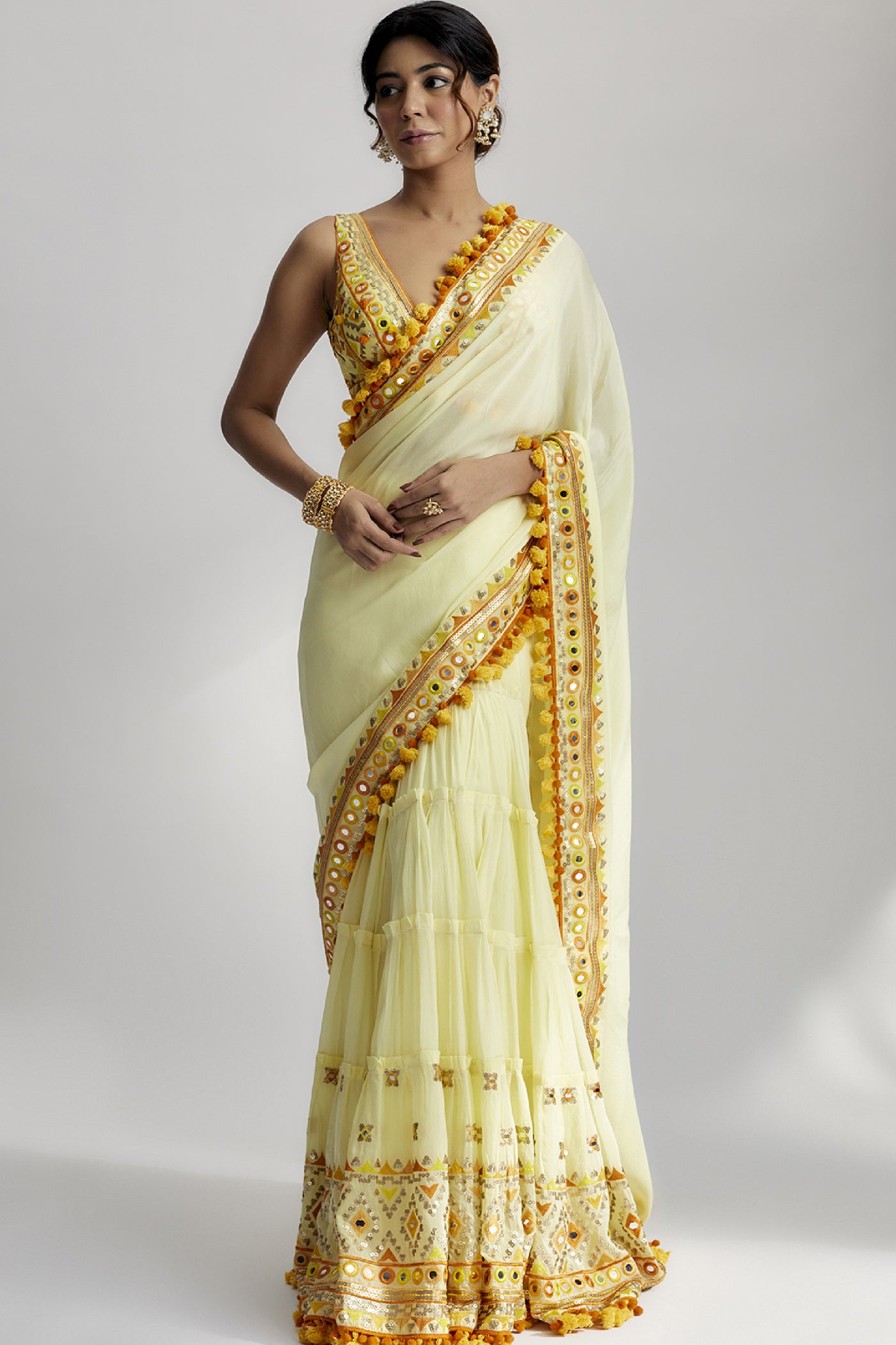Gopi Vaid Srini Saree indian designer wear online shopping melange singapore