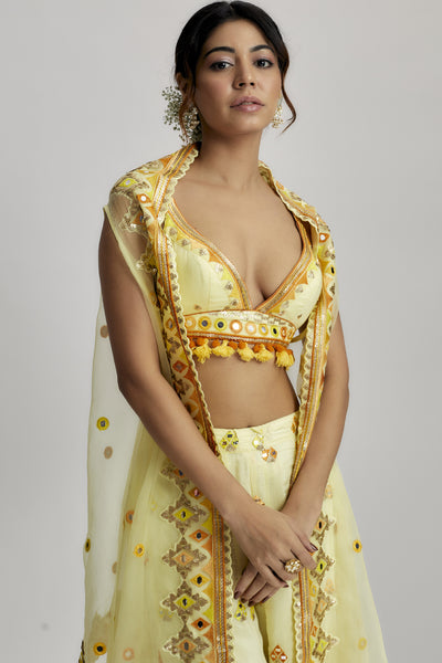 Gopi Vaid Swanica Pant Set indian designer wear online shopping melange singapore