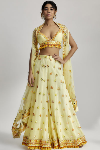 Gopi Vaid Swanica Pant Set indian designer wear online shopping melange singapore 