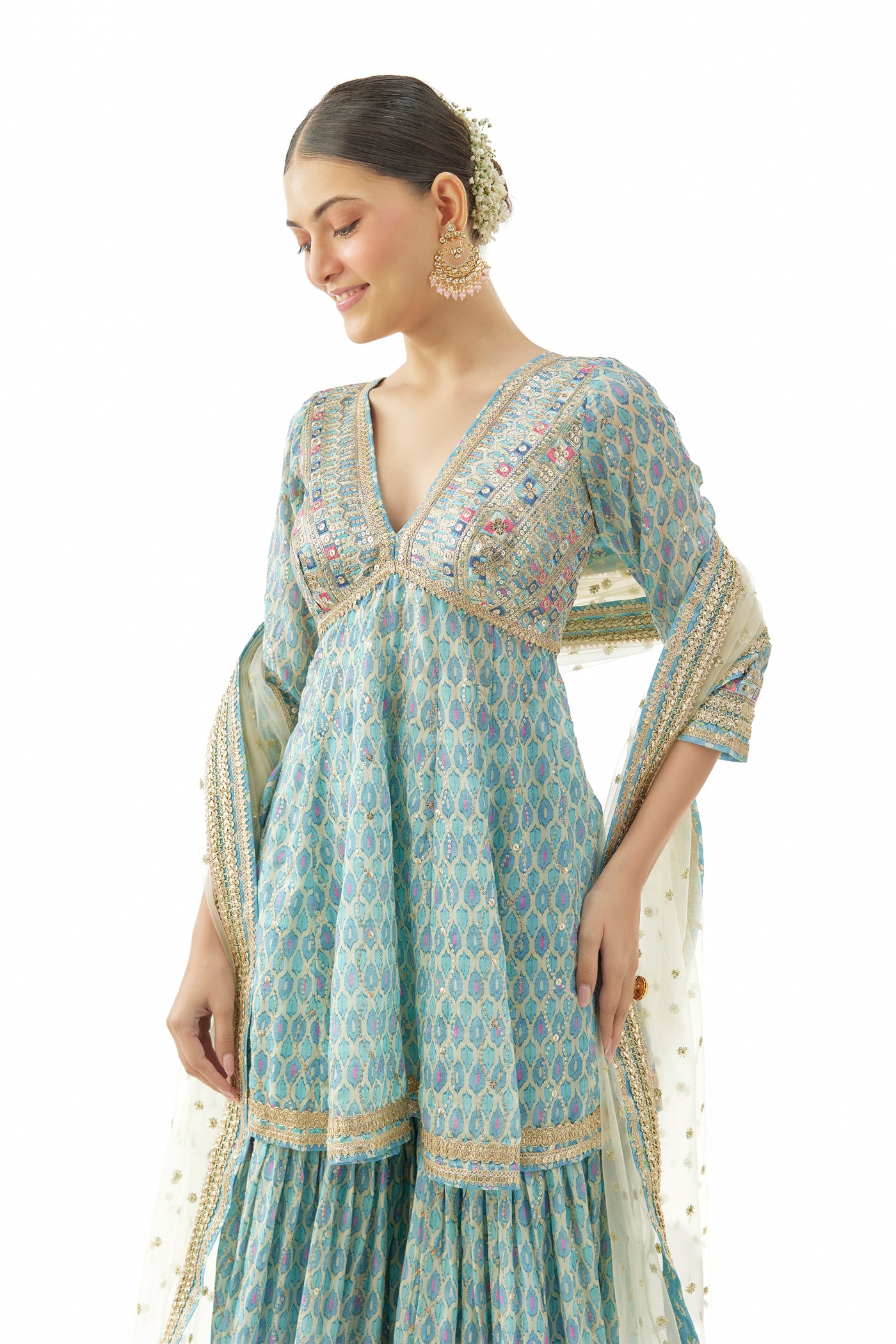 Gopi Vaid Tanvi Peplum Set indian designer wear online shopping melange singapore