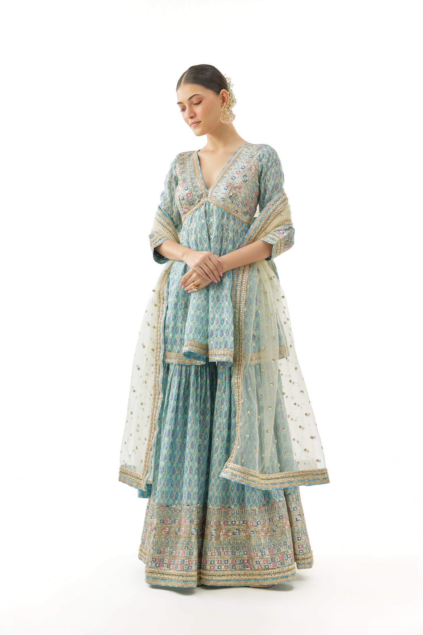 Gopi Vaid Tanvi Peplum Set indian designer wear online shopping melange singapore
