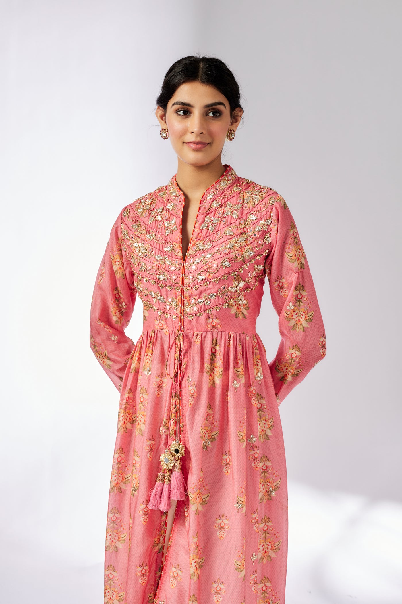 Gopi Vaid Tara Jacket Style Tunic indian designer wear online shopping melange singapore