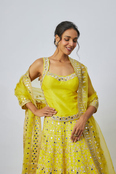 Gopi Vaid Tisya Lehenga Set indian designer wear online shopping melange singapore