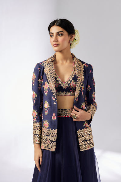 Gopi Vaid Unnati Lehenga Set indian designer wear online shopping melange singapore
