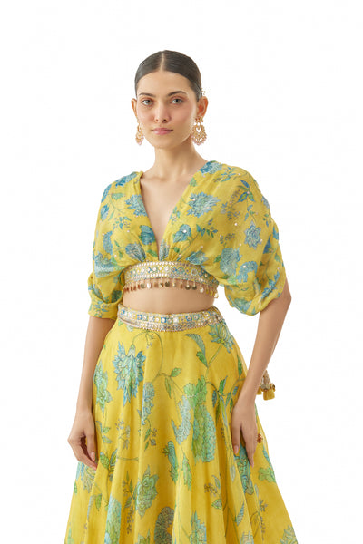 Gopi Vaid Vandana Lehenga Set Indian designer wear online shopping melange singapore
