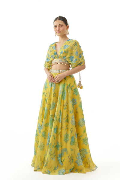 Gopi Vaid Vandana Lehenga Set Indian designer wear online shopping melange singapore
