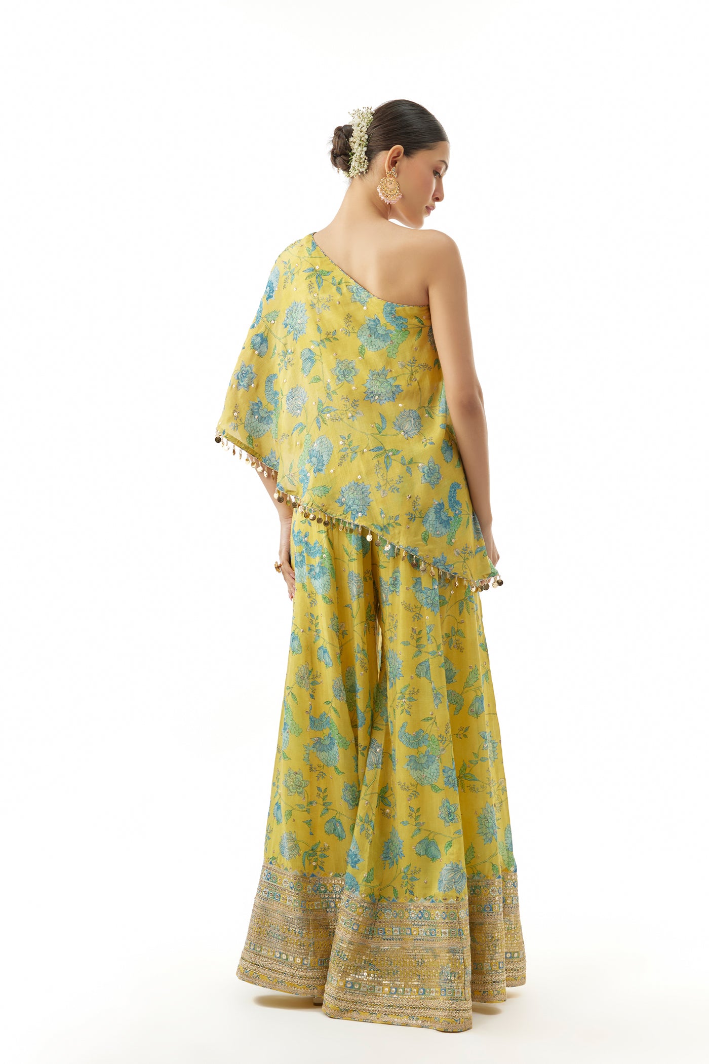Gopi Vaid Vanshita One-Shoulder Set indian designer wear online shopping melange singapore