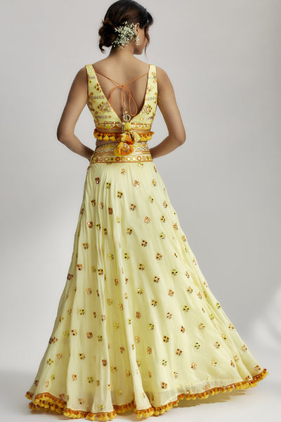 Gopi Vaid Yasti Victorian Skirt Set indian designer wear online shopping melange singapore