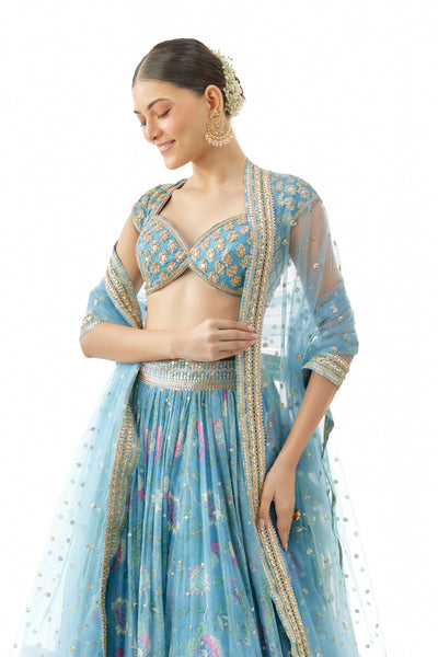 Gopi Vaid Zil Lehenga Set Indian designer wear online shopping melange singapore