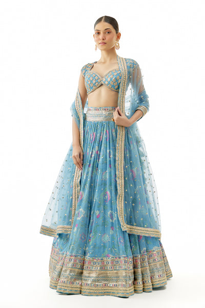 Gopi Vaid Zil Lehenga Set Indian designer wear online shopping melange singapore