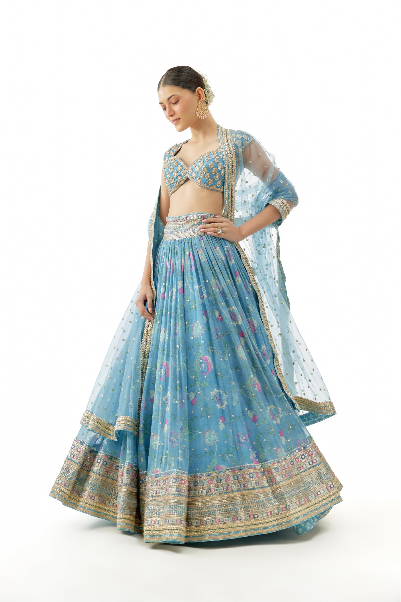 Gopi Vaid Zil Lehenga Set Indian designer wear online shopping melange singapore