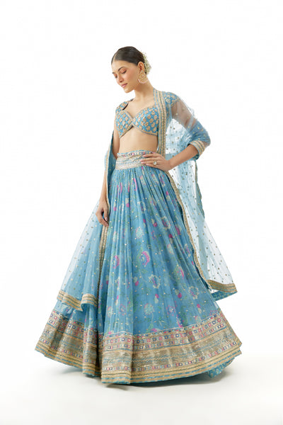 Gopi Vaid Zil Lehenga Set Indian designer wear online shopping melange singapore