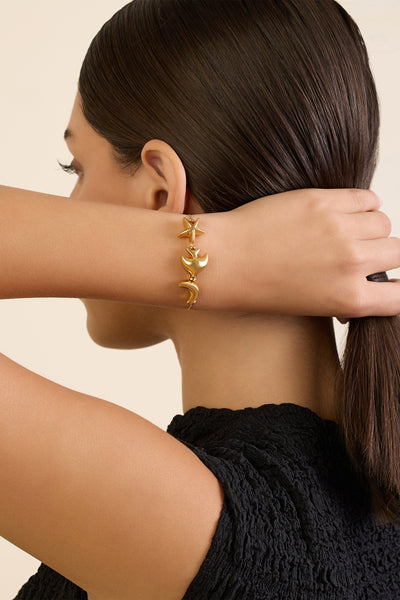 Isharaya Aqua Gold Charm Bracelet indian designer wear online shopping melange singapore