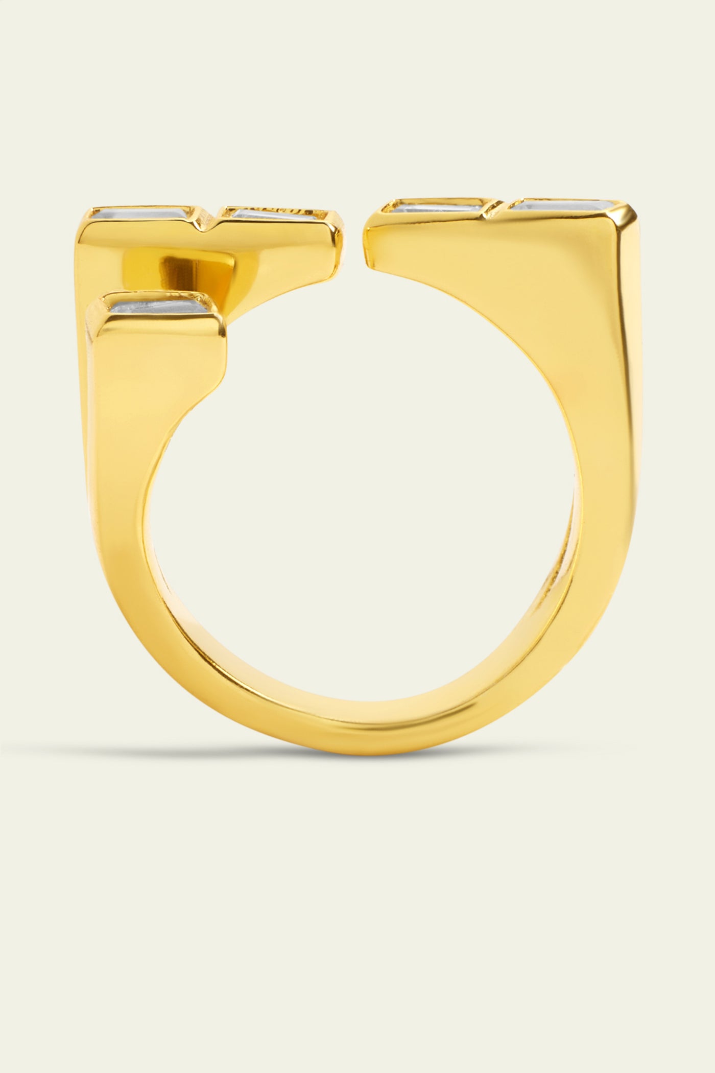 Isharaya Gold CZ Ring indian designer wear online shopping melange singapore