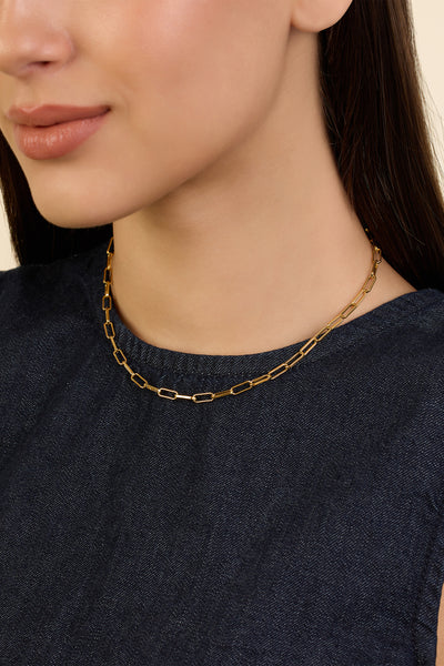 Isharaya Gold Chain Link Necklace indian designer wear online shopping melange singapore