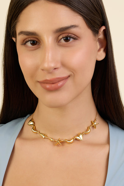 Isharaya Gold Charm Necklace indian designer wear online shopping melange singapore