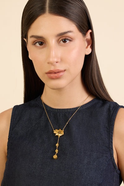 Isharaya Gold Hamsa Lariat indian designer wear online shopping melange singapore