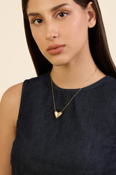 Isharaya Gold Heart Necklace indian designer wear online shopping melange singapore