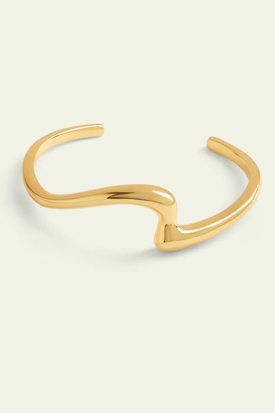 Isharaya Gold Slither Wave Cuff indian designer wear online shopping melange singapore