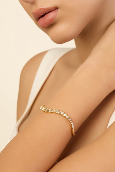 Isharaya Gold Wave Cuff indian designer wear online shopping melange singapore