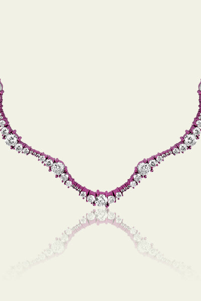 Isharaya Pink Wave Necklace indian designer wear online shopping melange singapore