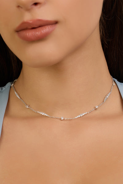 Isharaya Silver Chain Necklace indian designer wear online shopping melange singapore