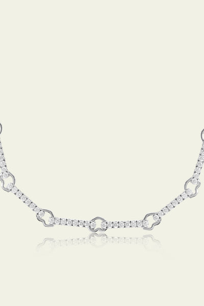 Isharaya Silver Link Necklace indian designer wear online shopping melange singapore