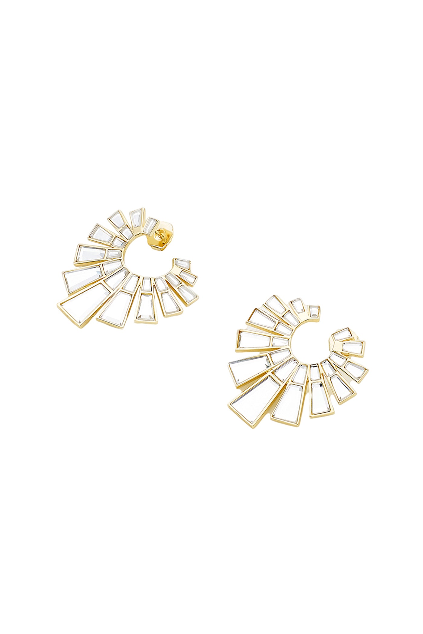 Isharya Angel Dust  Mirror Orange Peel Earrings indian designer wear online shopping melange singapore