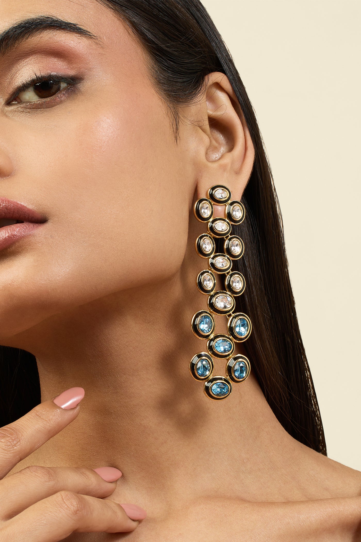 Isharya Aqua Cove Dangler Earrings 18Kt Gold Plated indian designer wear online shopping melange singapore