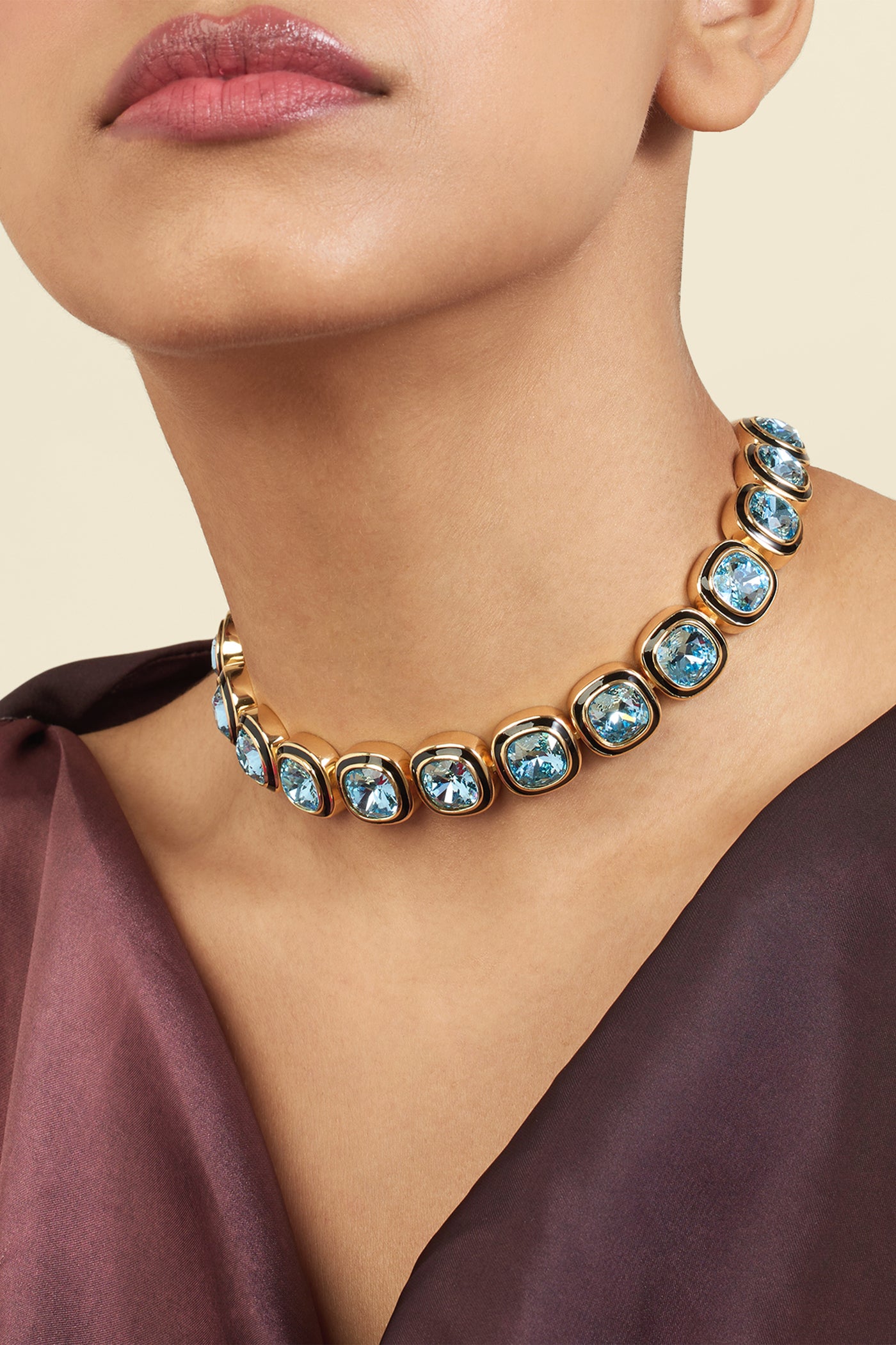 Isharya Aqua Goals Choker Necklace 18Kt Gold Plated indian designer wear online shopping melange singapore