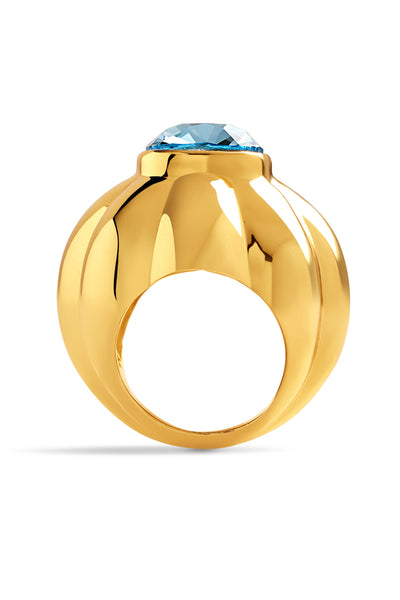 Isharya Aqua Mood Statement Ring In 18kt Gold Plated indian designer wear online shopping melange singapore