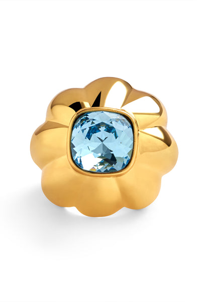 Isharya Aqua Mood Statement Ring In 18kt Gold Plated indian designer wear online shopping melange singapore