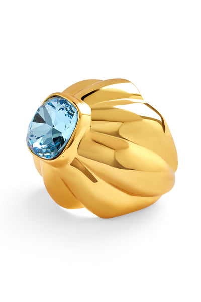 Isharya Aqua Mood Statement Ring In 18kt Gold Plated indian designer wear online shopping melange singapore