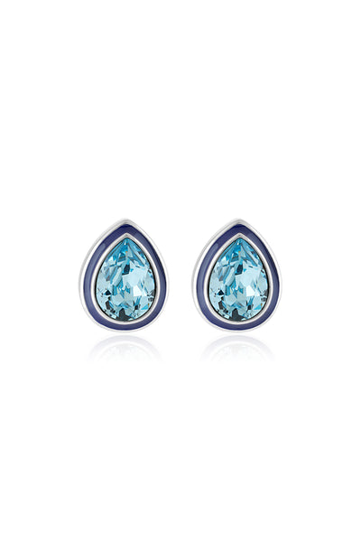 Isharya Aquamarine Bold Bling Earrings In 18Kt Gold Plated indian designer wear online shopping melange singapore